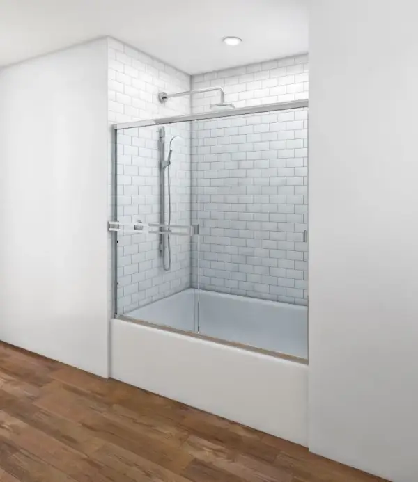 Classic Sliding Shower Doors – Chrome Hardware - Image 2