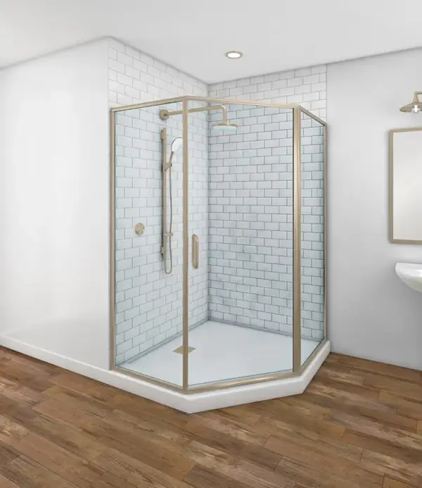 Classic Swing Shower Doors – Brushed Nickel Hardware