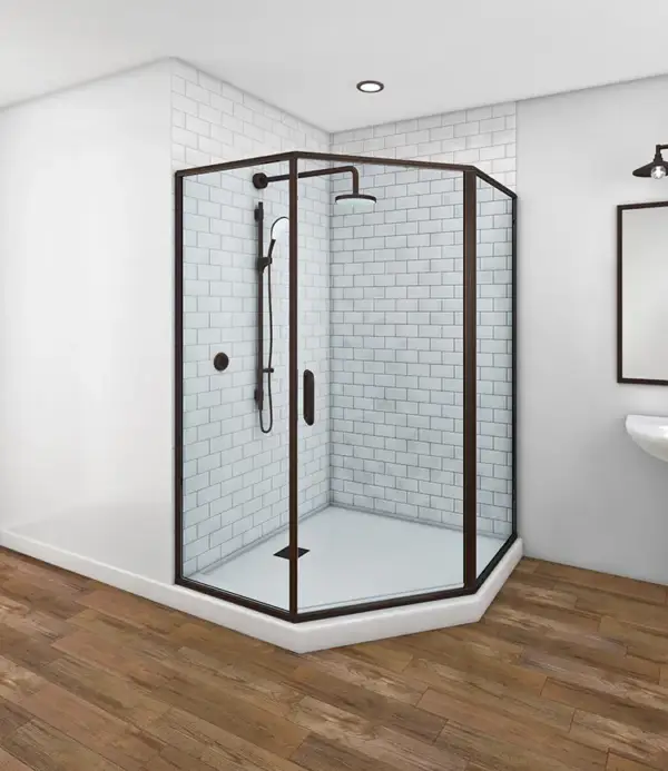 Classic Swing Shower Doors – Oil Rubbed Bronze Hardware