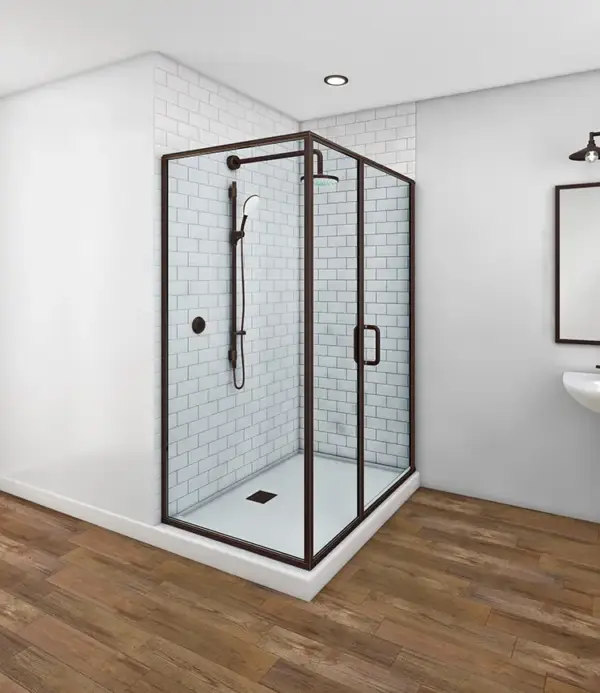Classic Swing Shower Doors – Oil Rubbed Bronze Hardware - Image 6