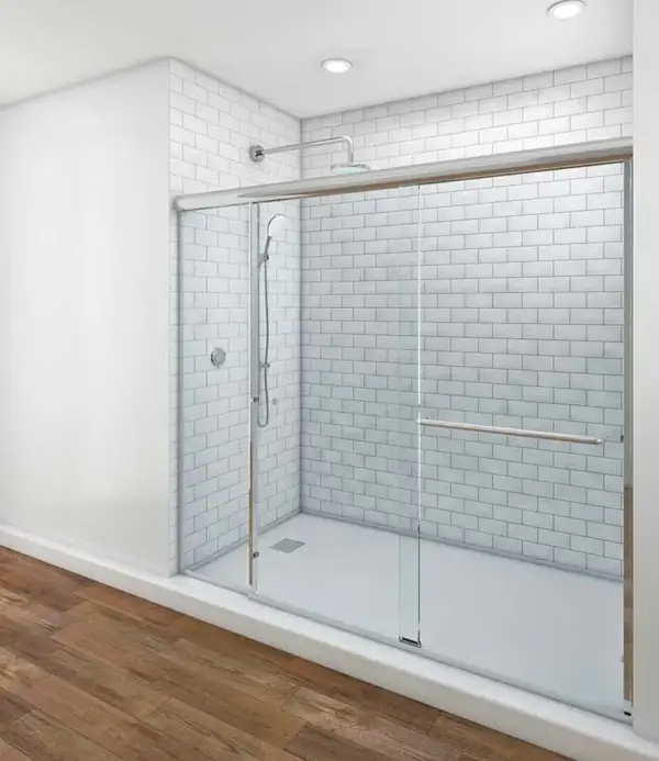 Euro Sliding Shower Doors – Chrome Hardware - Image 3