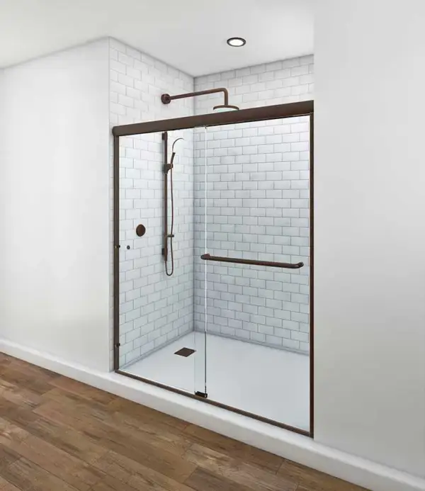 Euro Sliding Shower Doors – Oil Rubbed Bronze Hardware