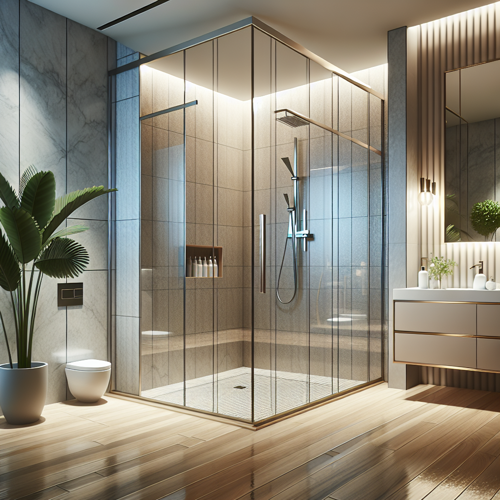 Custom sliding shower doors installed by professionals reflecting beauty and function.