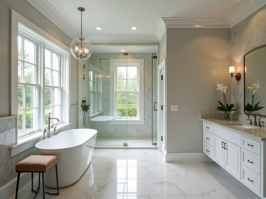 Professional bathroom sliding door installation near Rockland MA