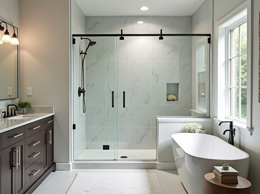 Professional bathtub door installation near Medfield MA