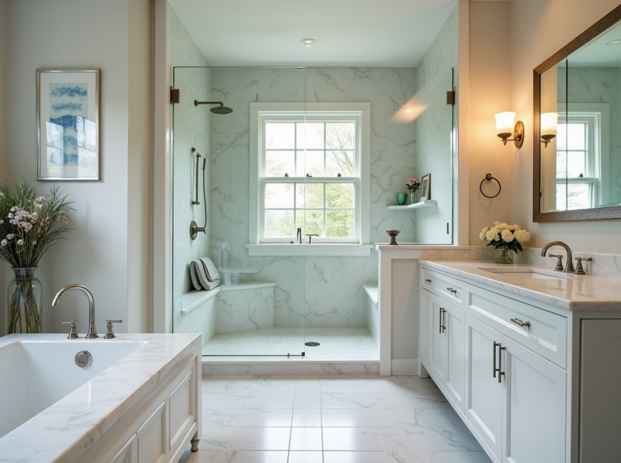 Professional custom shower installers near Holbrook MA