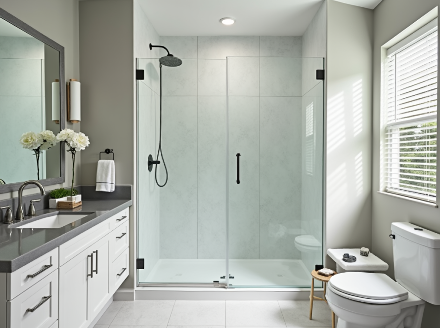 Professional frameless shower door installation near Hopkinton MA