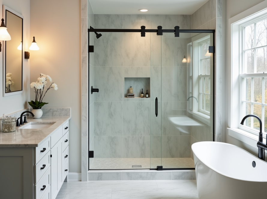 Professional glass shower installers near Wellesley MA