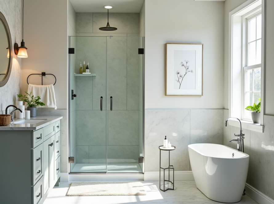 Professional glass shower door replacement near Lynn