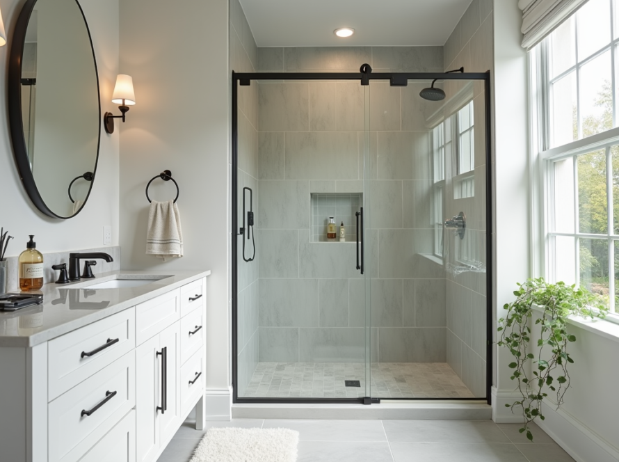 Professional shower door installation near Bedford MA