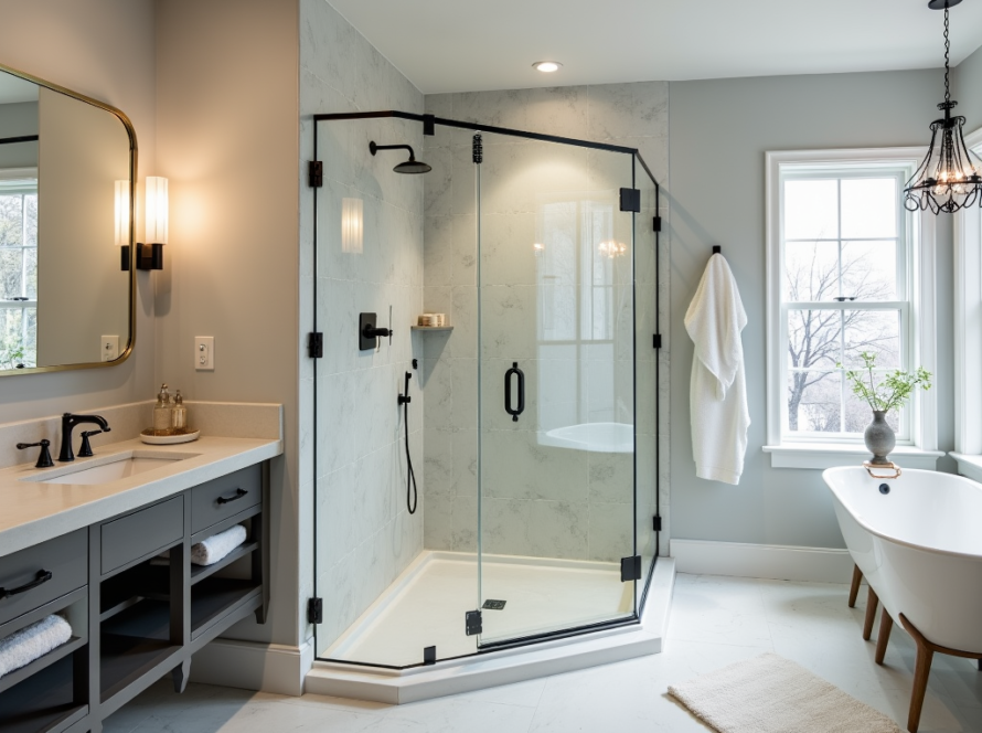 Professional shower door installation near Billerica MA