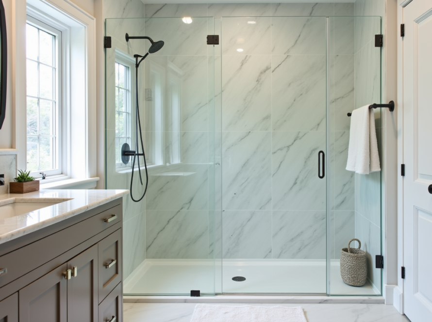 Professional shower door installation near Concord MA