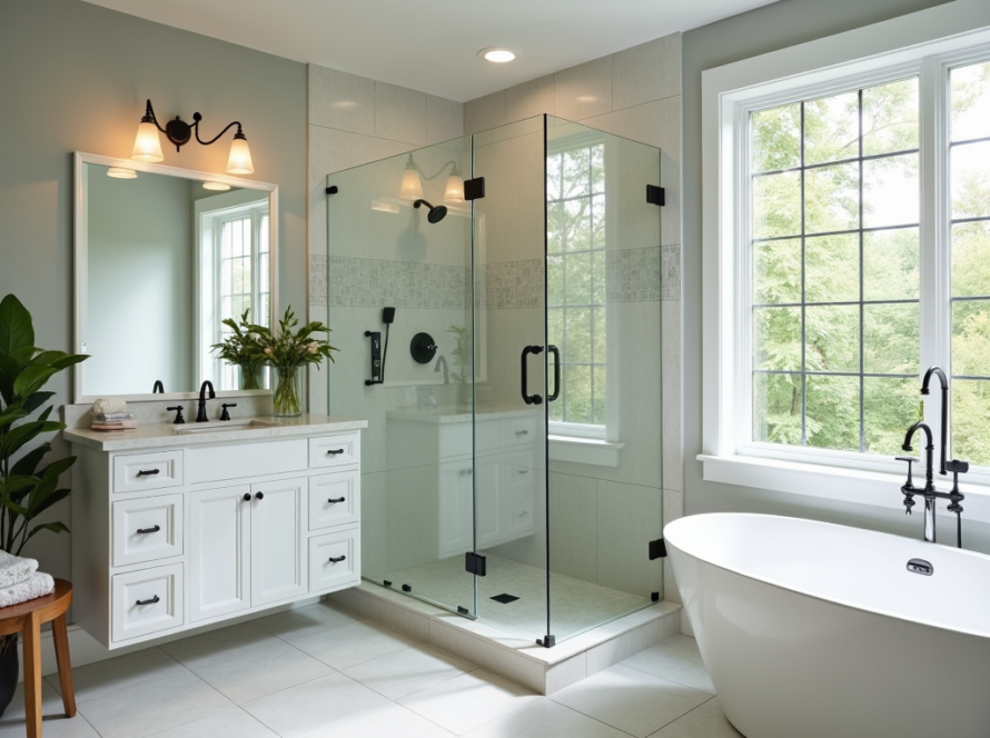 Professional shower door installation near Hingham MA