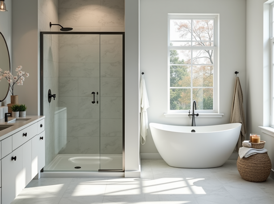 Professional shower enclosure installation near Natick MA