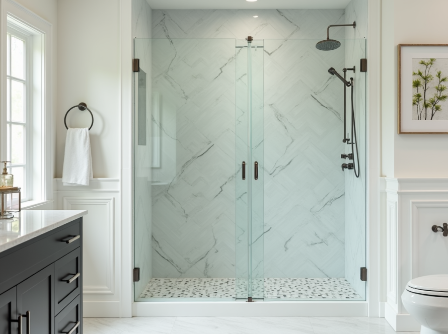 Professional shower enclosure installation near Waltham MA
