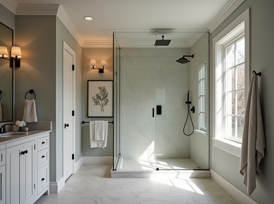 Professional shower glass door company near Boston