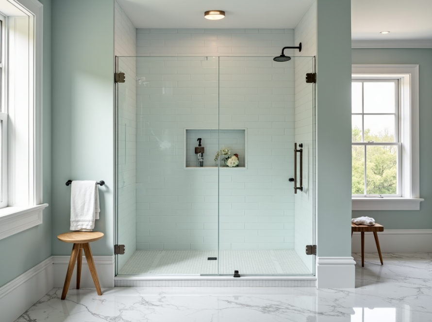 Professional shower glass installation in Maynard MA