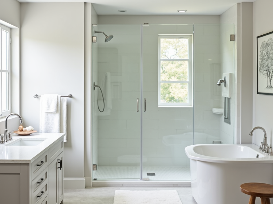 Professional sliding shower door installation near Stoneham MA