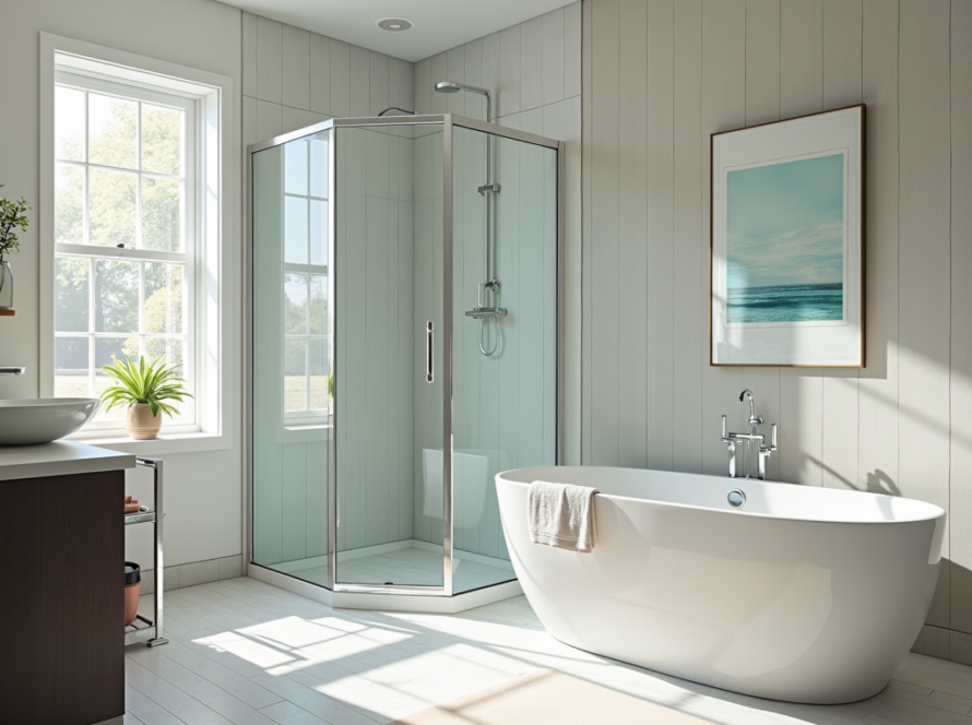 Professional sliding shower door installation near Wakefield MA