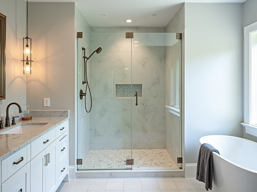 Professional sliding shower door installation near Winchester MA