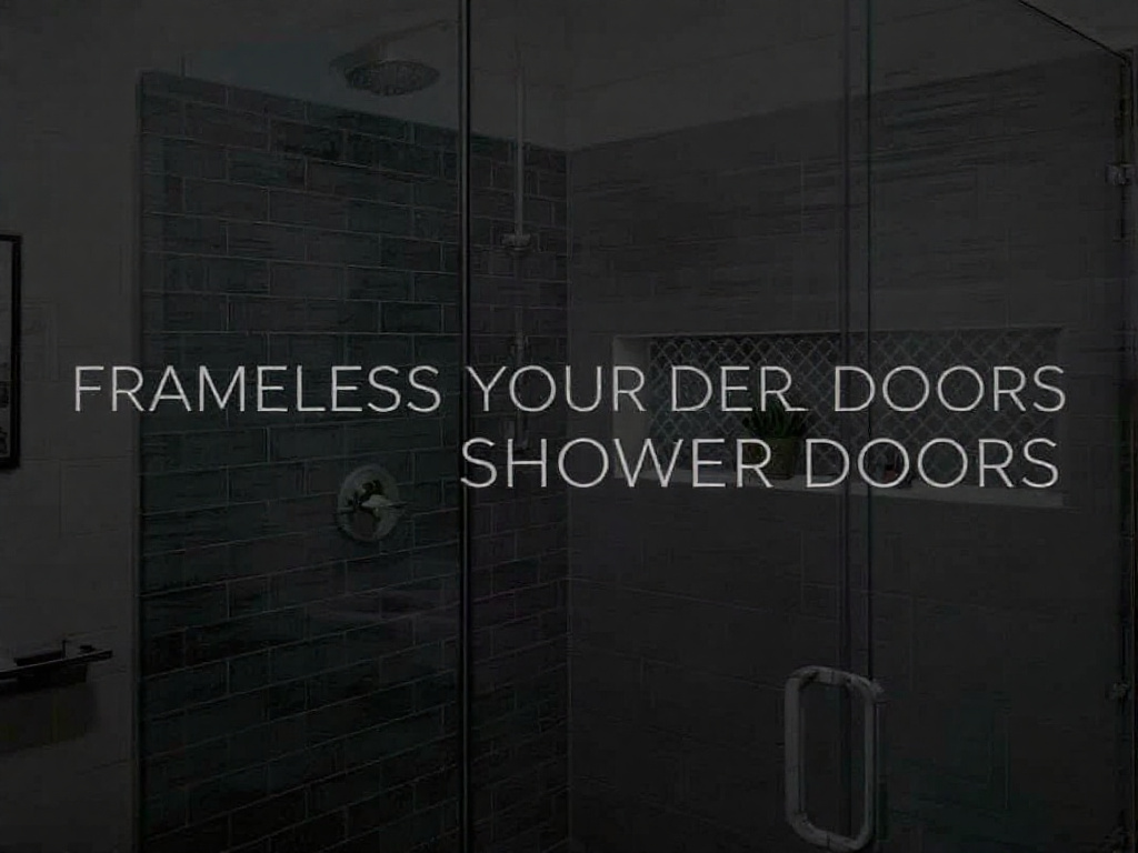 Elegant and custom design frameless shower doors enhancing the aesthetic quality of a bathroom.