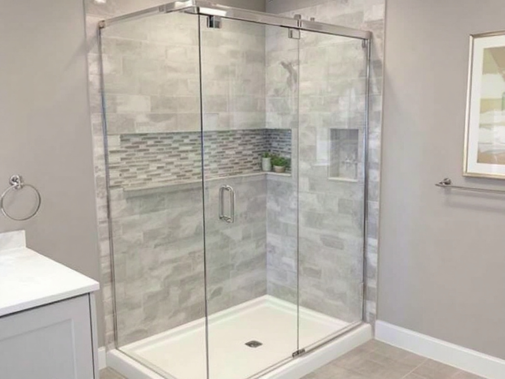 Alternative text: Image showcasing exquisite shower door installations by expert craftsmen near Boxborough, MA.