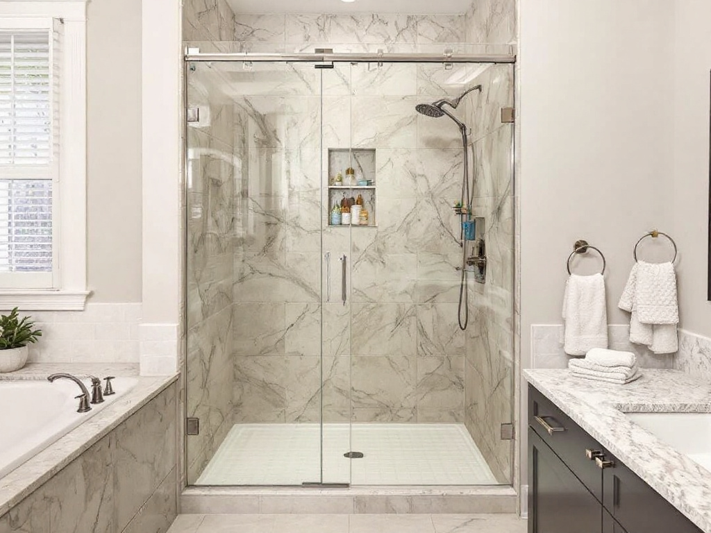 Glass shower door installation services in Canton, MA.