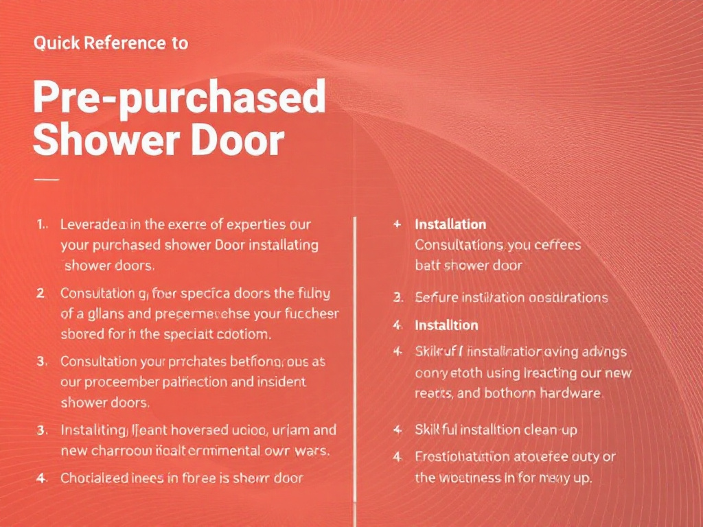 Modern pre-purchased shower door installing in a contemporary styled bathroom.
