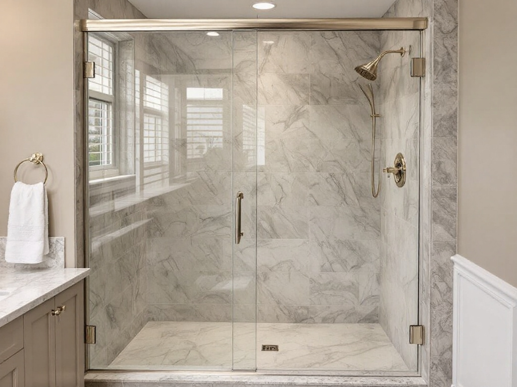 Location view of classy glass shower door installations in Andover, MA.