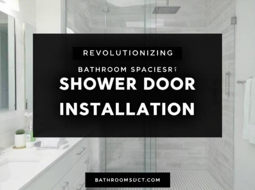 A masterfully installed shower door in a modern, contemporary bathroom design in Boston.