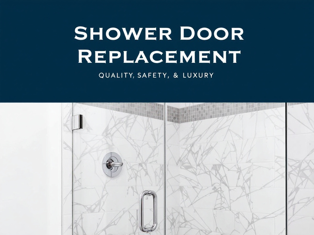 Expert replacing the modern, contemporary shower door in Dover, MA.