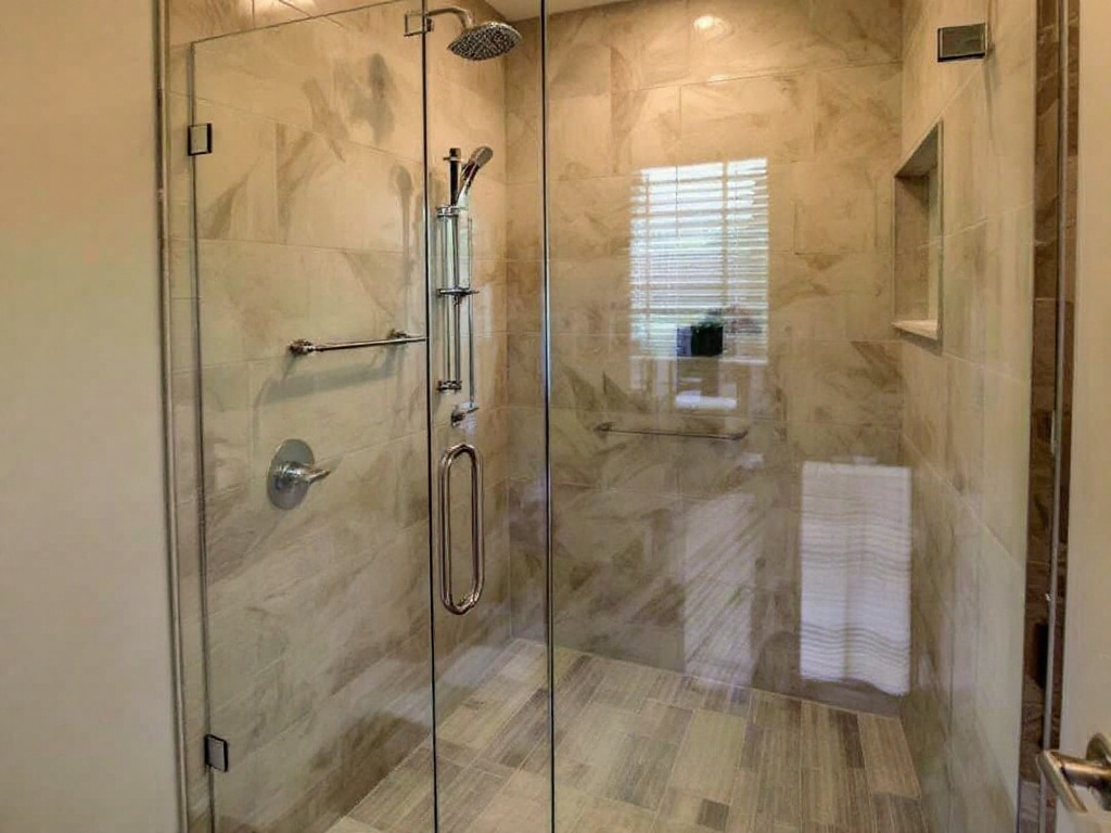 Custom glass installation by experts at Boston Shower Door.