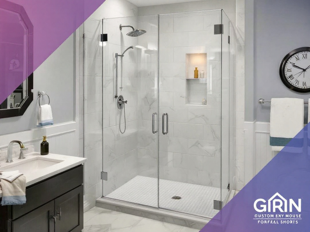 Modern custom shower in Holbrook, MA illustrating top-notch craftsmanship. 