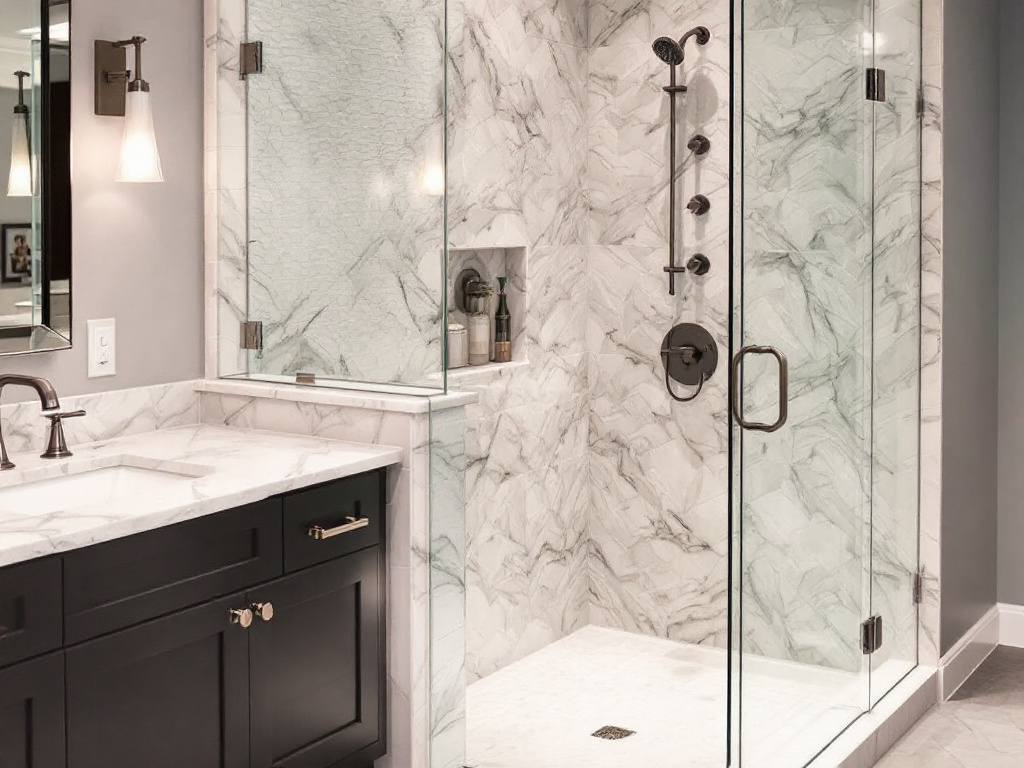 Customized modern and contemporary designed luxury showers in Holbrook, MA.