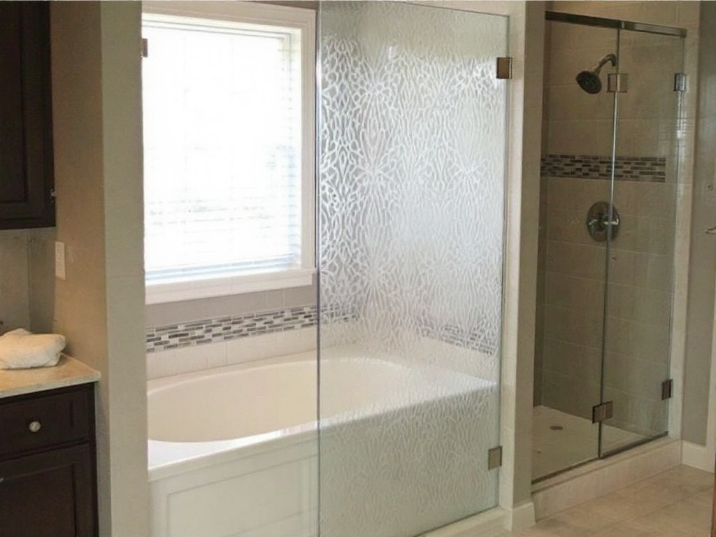 Deluxe glass shower door showcasing refined elegance in a Needham MA home.