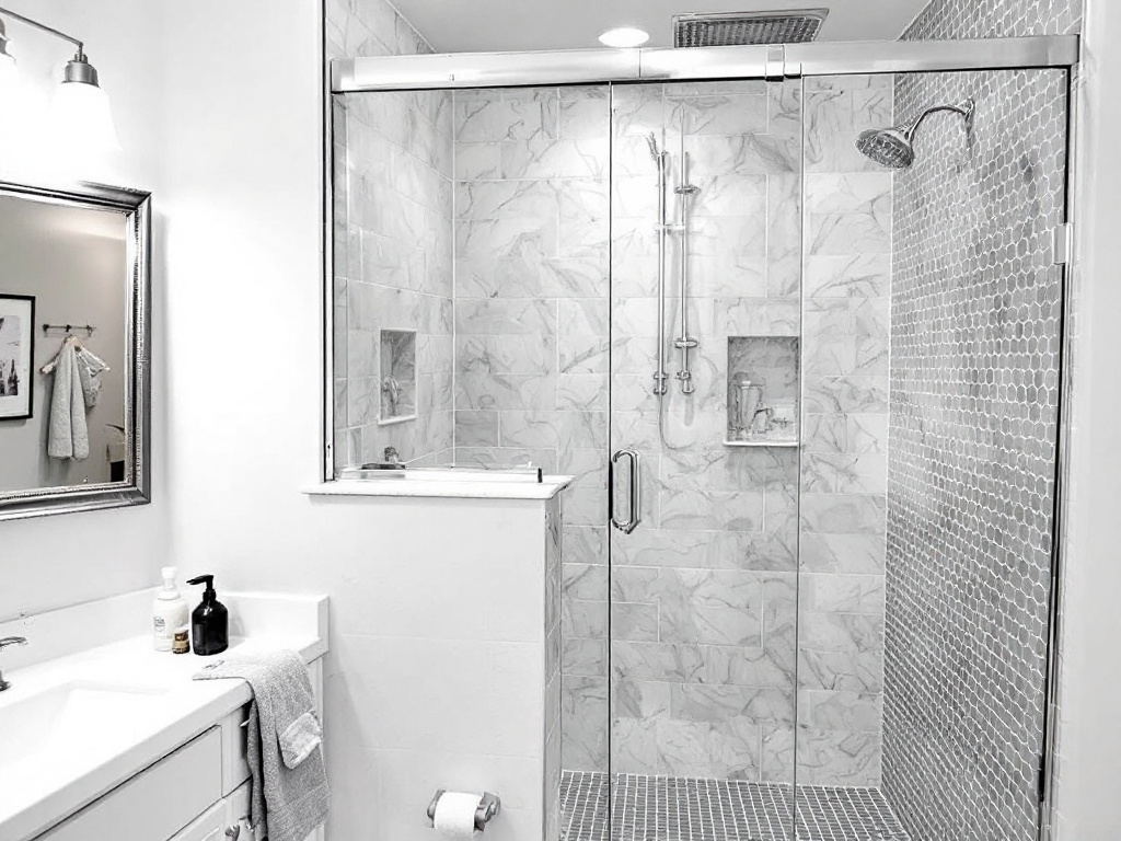 A step-by-step guide to installing pre-purchased hinged shower doors.