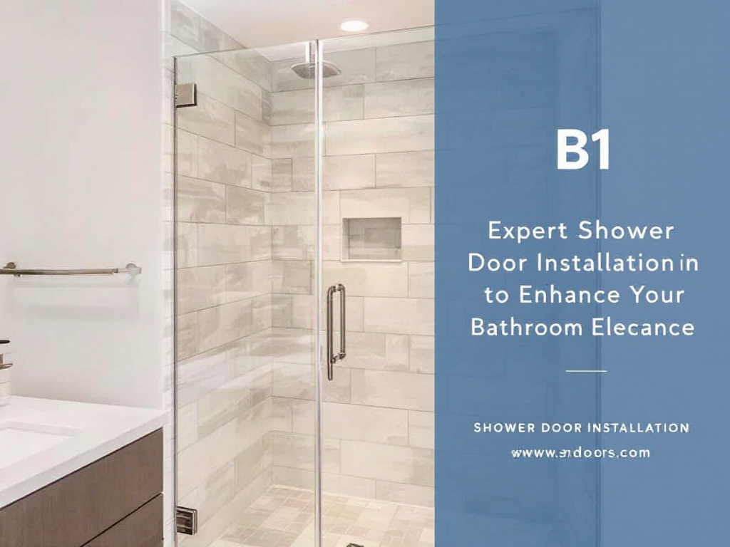 Alternative text: A high-quality shower door installed in a classy bathroom in Boston.