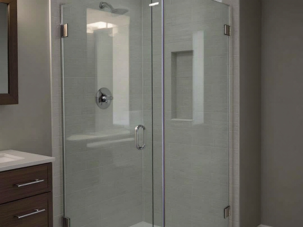 Skilled specialists installing a shower door in Boston.