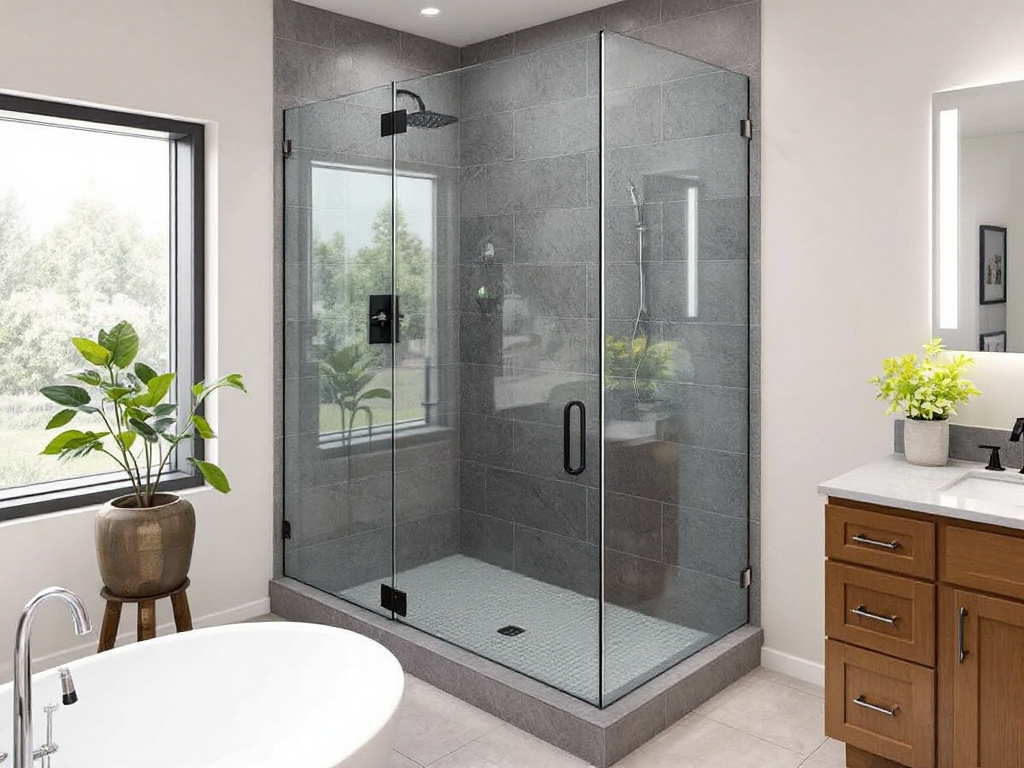 Alternative text: Exceptional, modern shower door installation services in Boston.