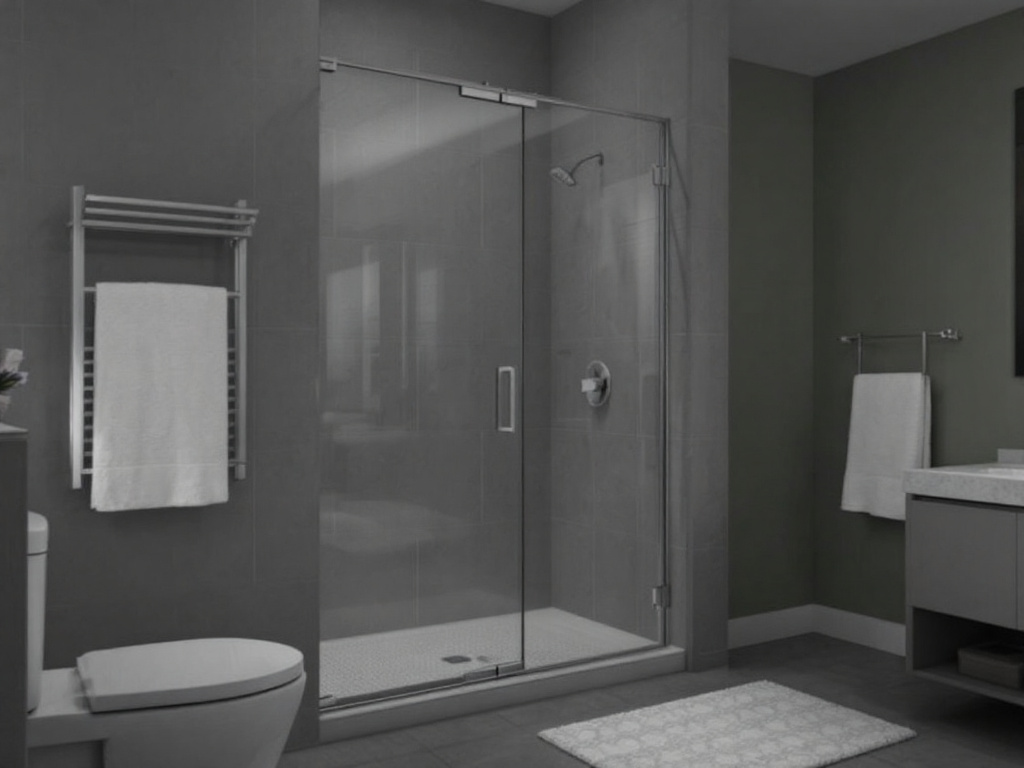 Expertly installed shower door near Quincy, Massachusetts.