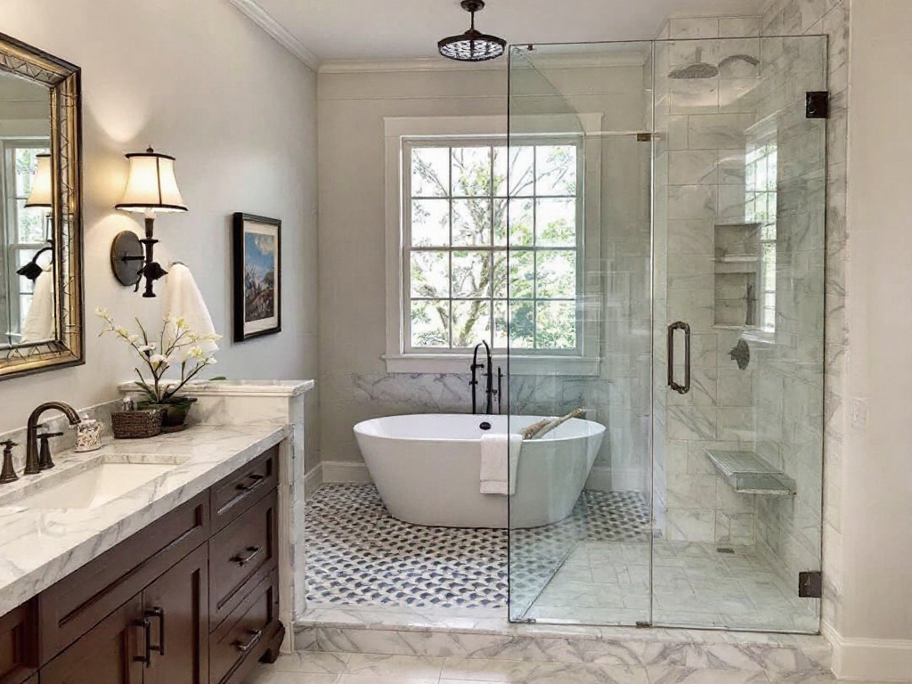 Alt Text: Custom shower installer showcasing the magic of expert craftsmanship in Holbrook, MA.