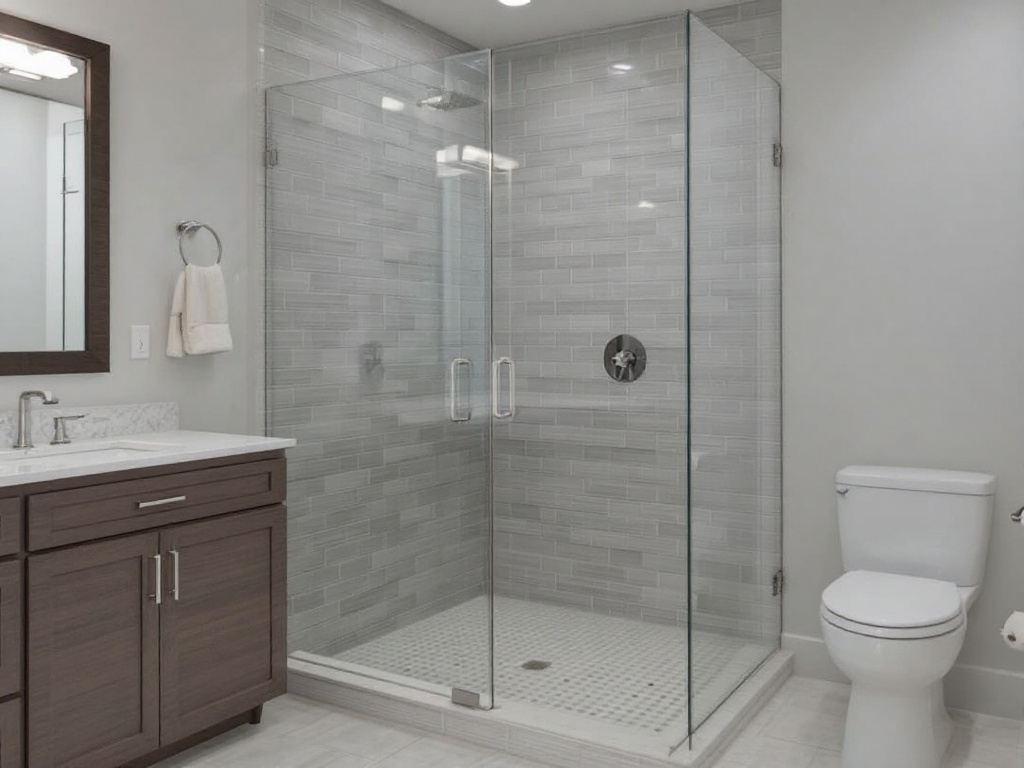 Skilled local professional installing a shower door showcasing supreme craftsmanship in Avon MA.