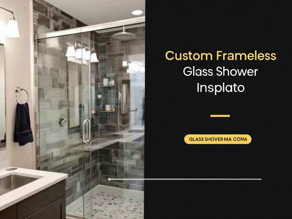 Experts installing premium frameless glass shower door in an Andover, MA residence.