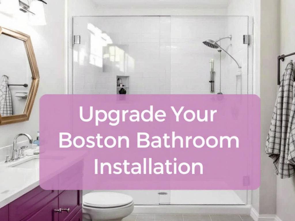 A modern and contemporary custom frameless shower door installed in a Boston bathroom.