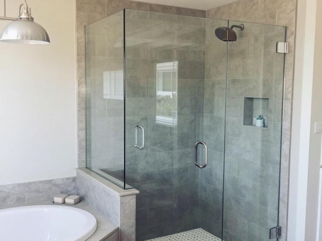Modern shower door installation in Reading MA, expertly crafted to perfection.