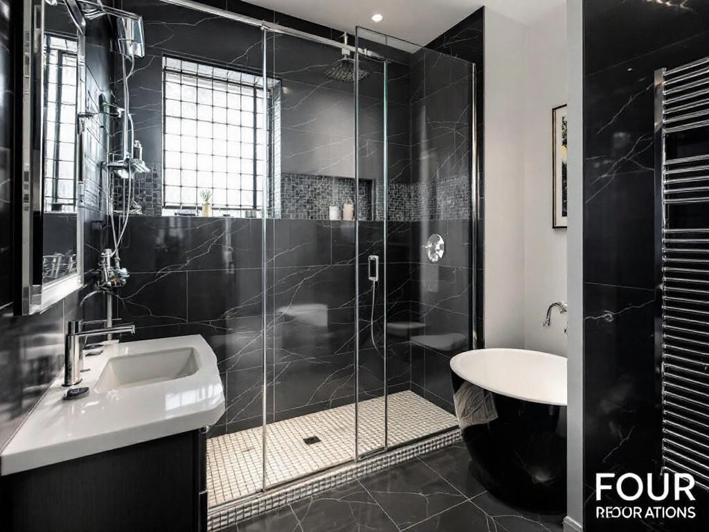Skilled worker conducting a meticulous bathroom door installation in Boston, Massachusetts.