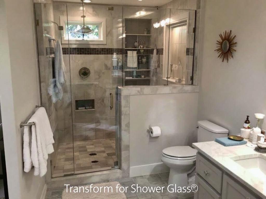 Professional installation service transforming an ordinary bathroom into a luxurious spa with customized glass shower in Acton, MA.