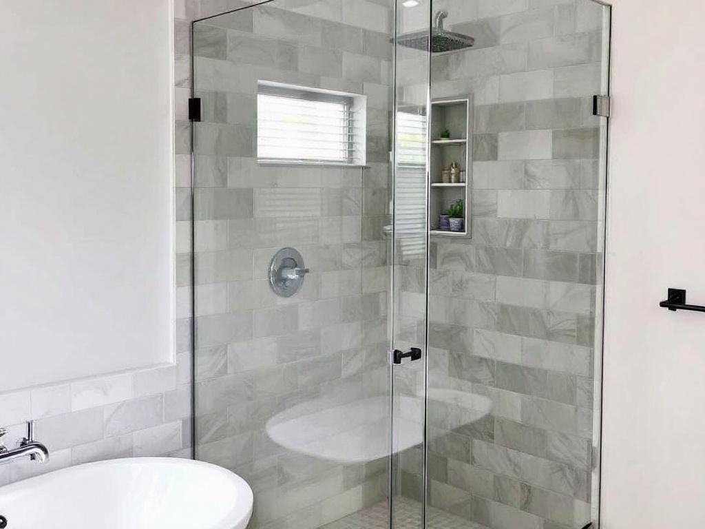 Modern and contemporary designed shower doors installed by craftsmen near Hingham, MA.
