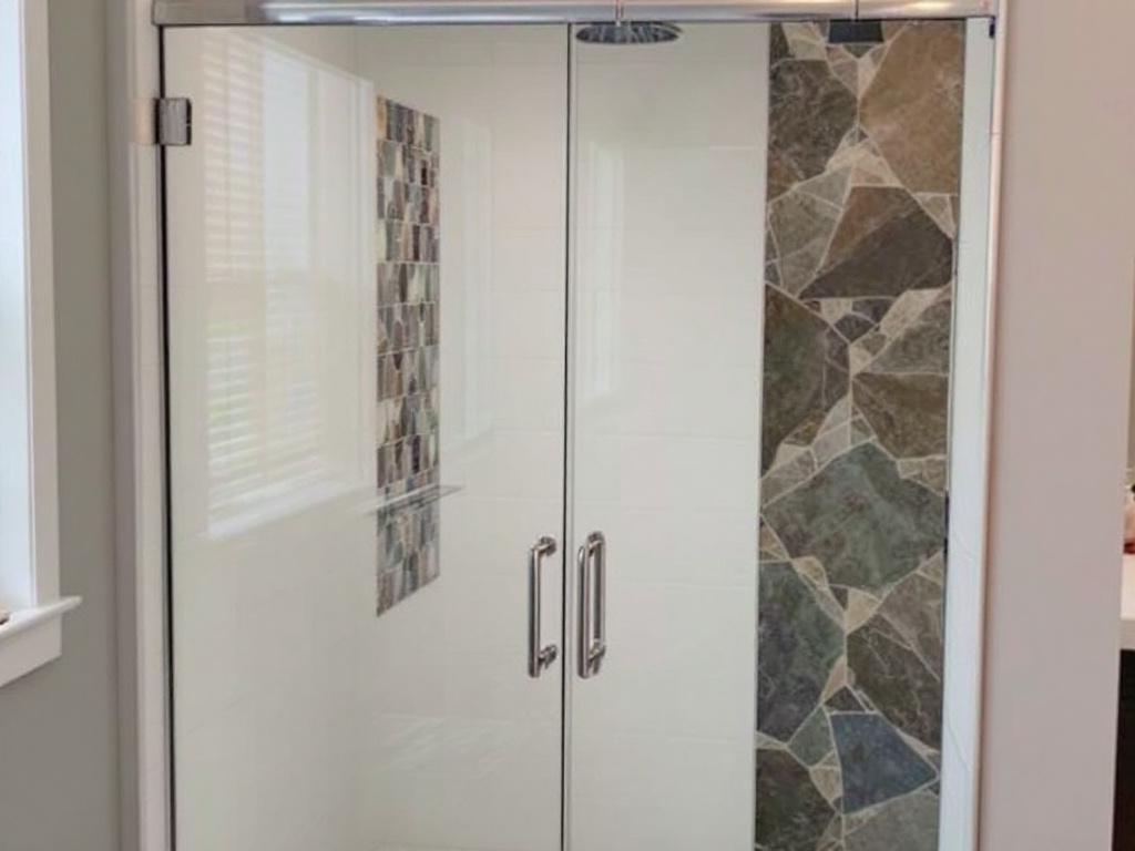 Image showcasing high-quality shower door installation.