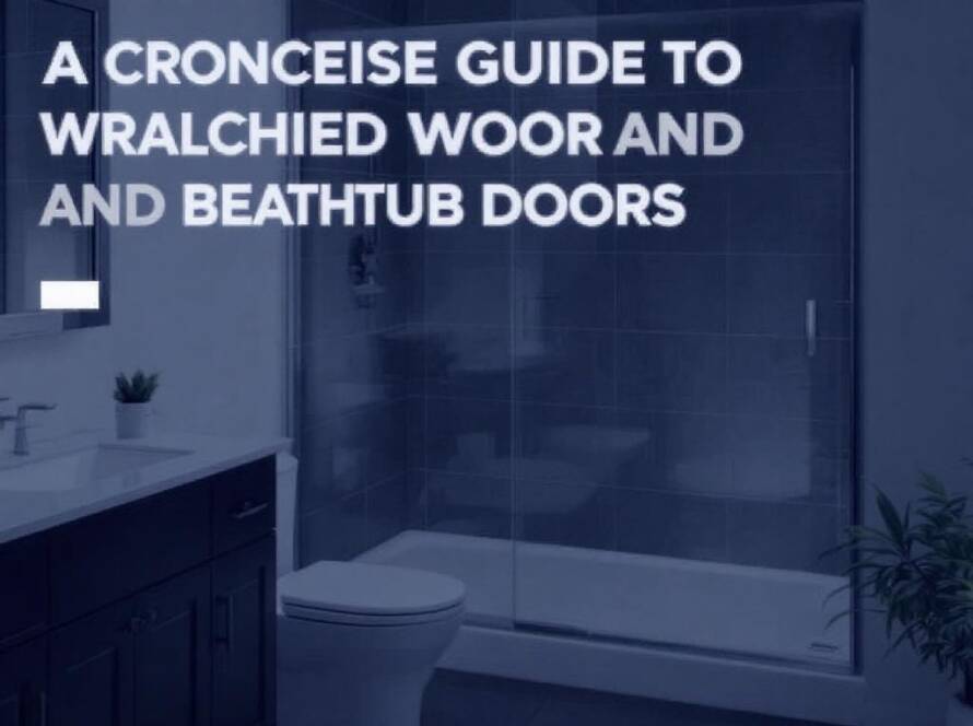 Expert technician installing a modern design pre-purchased shower door in a contemporary bathroom.